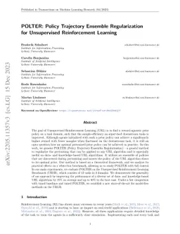 POLTER: Policy Trajectory Ensemble Regularization for Unsupervised
  Reinforcement Learning