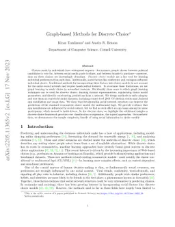 Graph-Based Methods for Discrete Choice
