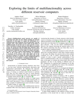 Exploring the limits of multifunctionality across different reservoir
  computers