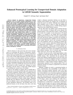 Enhanced Prototypical Learning for Unsupervised Domain Adaptation in
  LiDAR Semantic Segmentation