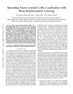Spreading Factor assisted LoRa Localization with Deep Reinforcement
  Learning