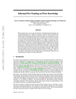 Informed Pre-Training on Prior Knowledge