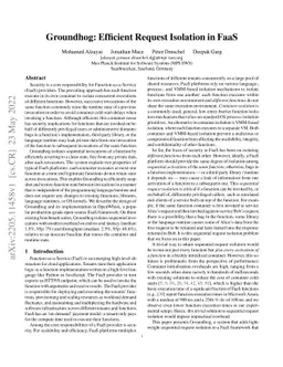 Groundhog: Efficient Request Isolation in FaaS