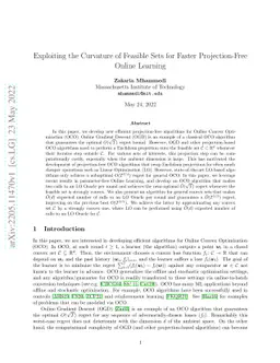 Exploiting the Curvature of Feasible Sets for Faster Projection-Free
  Online Learning