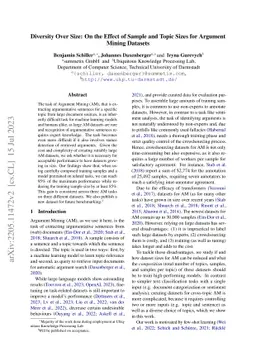 Diversity Over Size: On the Effect of Sample and Topic Sizes for
  Argument Mining Datasets
