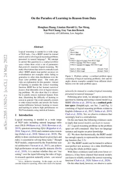 On the Paradox of Learning to Reason from Data