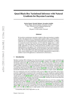 Quasi Black-Box Variational Inference with Natural Gradients for
  Bayesian Learning