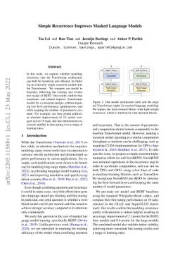 Simple Recurrence Improves Masked Language Models