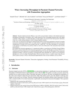 Wiser: Increasing Throughput in Payment Channel Networks with
  Transaction Aggregation