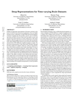 Deep Representations for Time-varying Brain Datasets