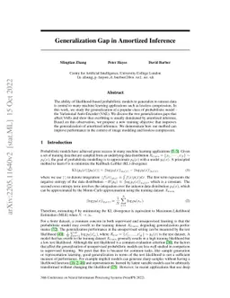 Generalization Gap in Amortized Inference