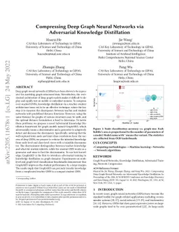 Compressing Deep Graph Neural Networks via Adversarial Knowledge
  Distillation