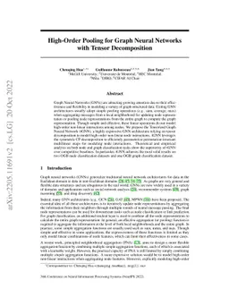 High-Order Pooling for Graph Neural Networks with Tensor Decomposition