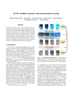 SCVRL: Shuffled Contrastive Video Representation Learning