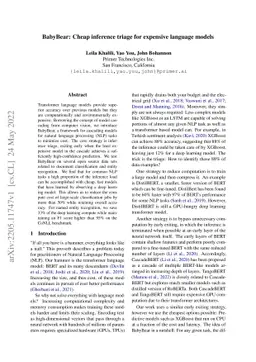 BabyBear: Cheap inference triage for expensive language models