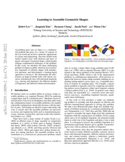 Learning to Assemble Geometric Shapes