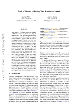 Lack of Fluency is Hurting Your Translation Model