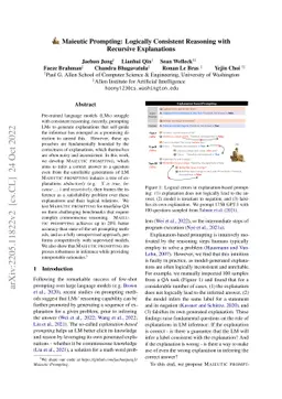Maieutic Prompting: Logically Consistent Reasoning with Recursive
  Explanations