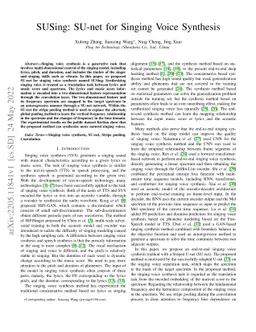 SUSing: SU-net for Singing Voice Synthesis