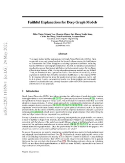 Faithful Explanations for Deep Graph Models