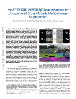 Mind The Gap: Alleviating Local Imbalance for Unsupervised
  Cross-Modality Medical Image Segmentation
