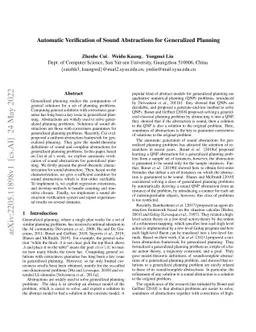 Automatic Verification of Sound Abstractions for Generalized Planning