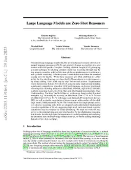 Large Language Models are Zero-Shot Reasoners