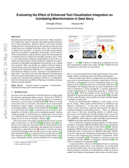 Evaluating the Effect of Enhanced Text-Visualization Integration on
  Combating Misinformation in Data Story