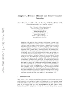 CryptoTL: Private, Efficient and Secure Transfer Learning