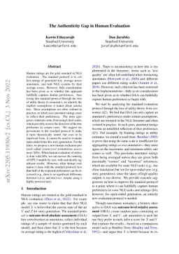 The Authenticity Gap in Human Evaluation