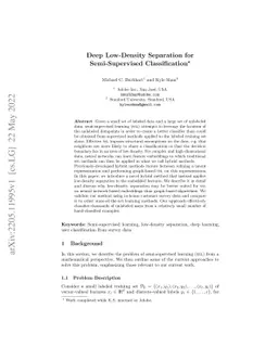 Deep Low-Density Separation for Semi-Supervised Classification