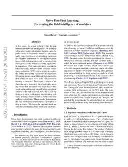 Naive Few-Shot Learning: Uncovering the fluid intelligence of machines