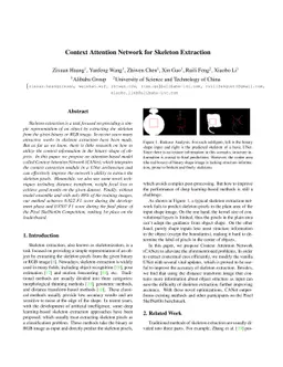 Context Attention Network for Skeleton Extraction