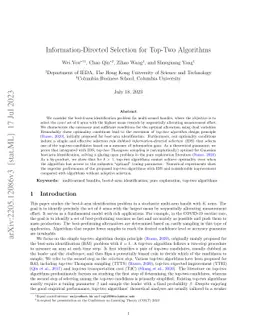 Information-Directed Selection for Top-Two Algorithms