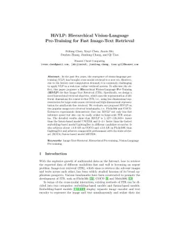 HiVLP: Hierarchical Vision-Language Pre-Training for Fast Image-Text
  Retrieval