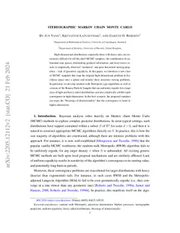 Stereographic Markov Chain Monte Carlo