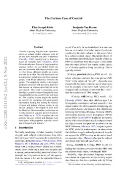 The Curious Case of Control