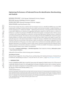 Optimizing Performance of Federated Person Re-identification:
  Benchmarking and Analysis