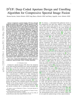 D$^\text{2}$UF: Deep Coded Aperture Design and Unrolling Algorithm for
  Compressive Spectral Image Fusion