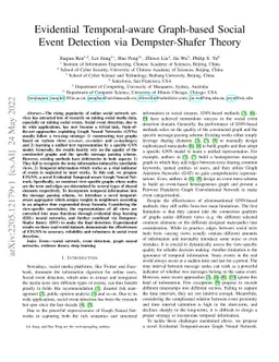 Evidential Temporal-aware Graph-based Social Event Detection via
  Dempster-Shafer Theory