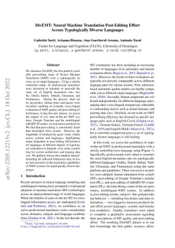 DivEMT: Neural Machine Translation Post-Editing Effort Across
  Typologically Diverse Languages