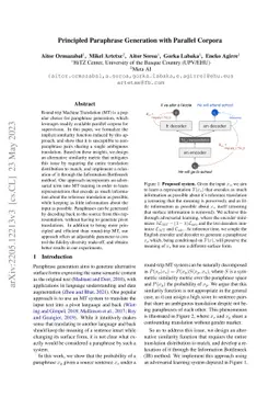 Principled Paraphrase Generation with Parallel Corpora