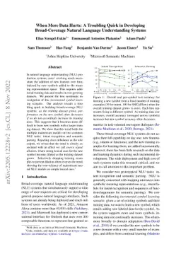 When More Data Hurts: A Troubling Quirk in Developing Broad-Coverage
  Natural Language Understanding Systems