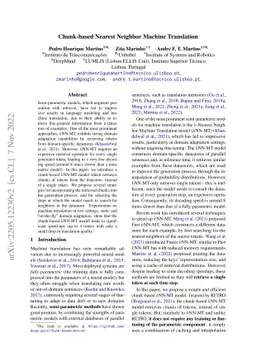 Chunk-based Nearest Neighbor Machine Translation