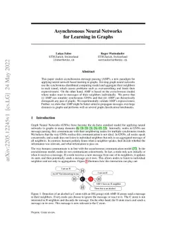 Asynchronous Neural Networks for Learning in Graphs