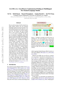 GeoMLAMA: Geo-Diverse Commonsense Probing on Multilingual Pre-Trained
  Language Models
