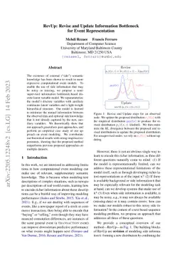 RevUp: Revise and Update Information Bottleneck for Event Representation