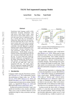 TALM: Tool Augmented Language Models