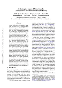 Evaluating the Impact of Model Scale for Compositional Generalization in
  Semantic Parsing