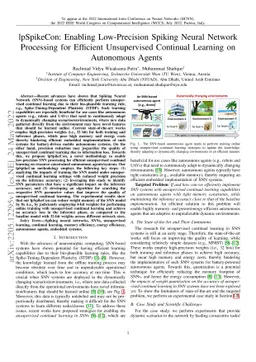 lpSpikeCon: Enabling Low-Precision Spiking Neural Network Processing for
  Efficient Unsupervised Continual Learning on Autonomous Agents